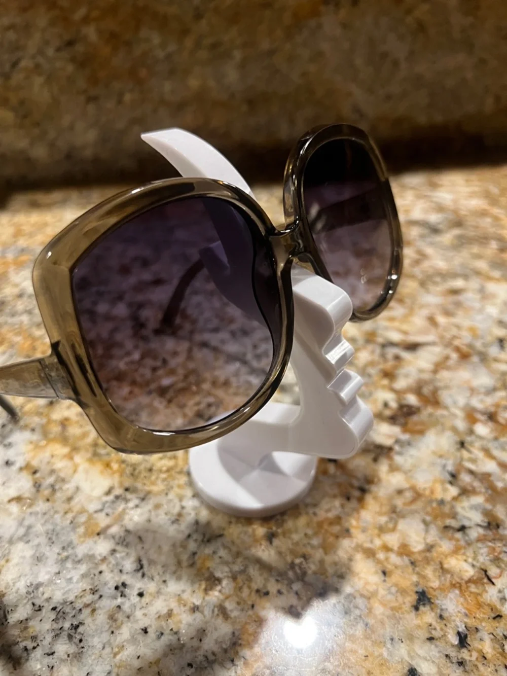 Oversized Square Sunglasses - Smoky Gray Frames with Gradient Lenses